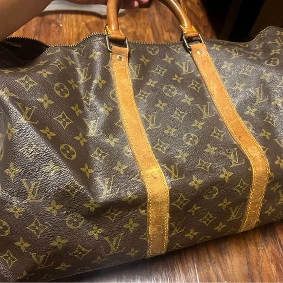 Brown Monogram Loui Vuitton Keepall 50 - Picture 8 of 13